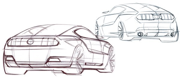 Ford Mustang gt эскиз