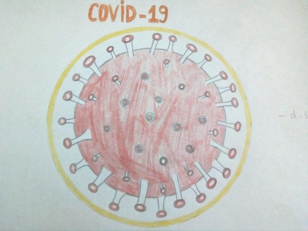 Как нарисовать короно вирус