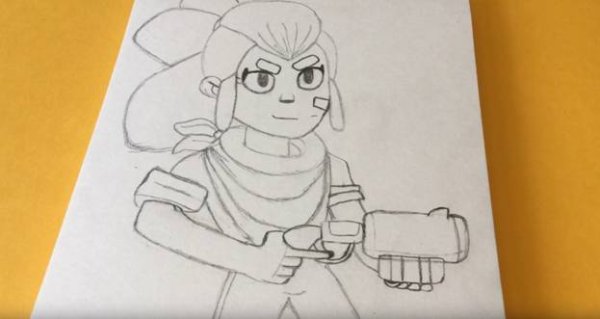 Шелли из Браво старс карандашом