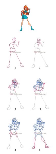 Винкс схема рисования