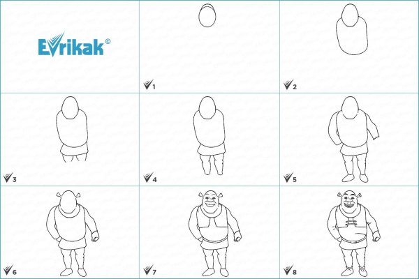 Шрек рисунок пошагово