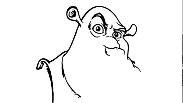 Шрек рисовка