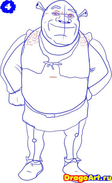 Шрек карандашом