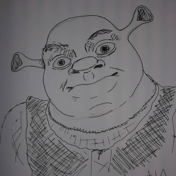 Шрек набросок