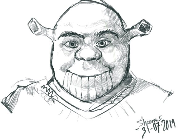 Сатирический портрет Шрека