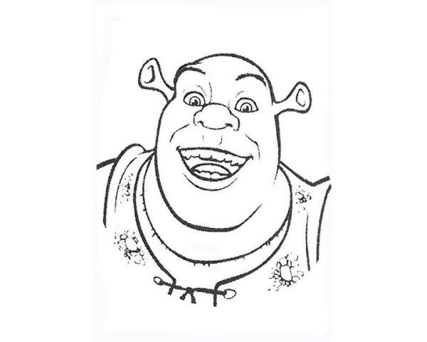 Голова Шрека раскраска