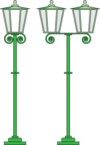 Нарисовать фонарь уличный