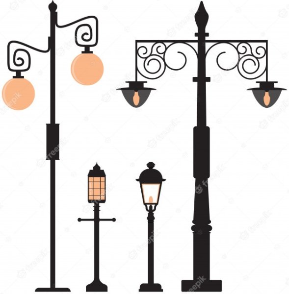 Фонари уличные красивые вектор