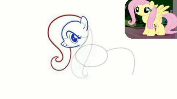 Рисунки лёгкие пони Флаттершай