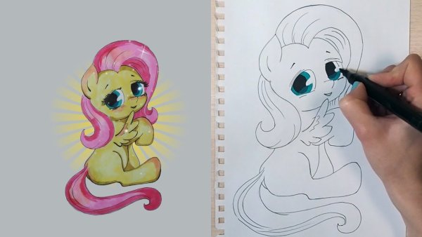 Рисунки легкие фломастерами пони