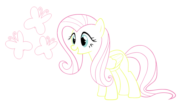 Флаттершай рисунок карандашом