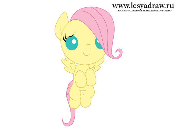 Пони Флаттершай карандашом