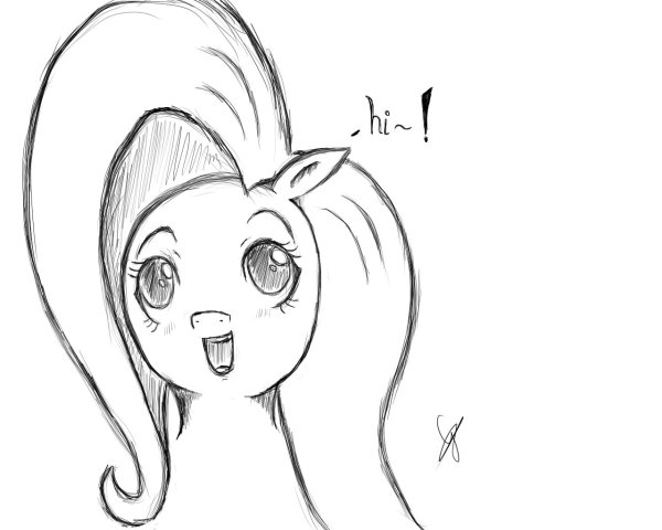 Рисунки Флаттершай