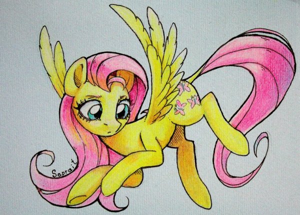 Рисование пони Fluttershy