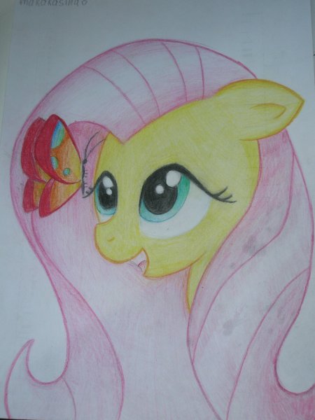 Поэтапное рисование пони Флаттершай