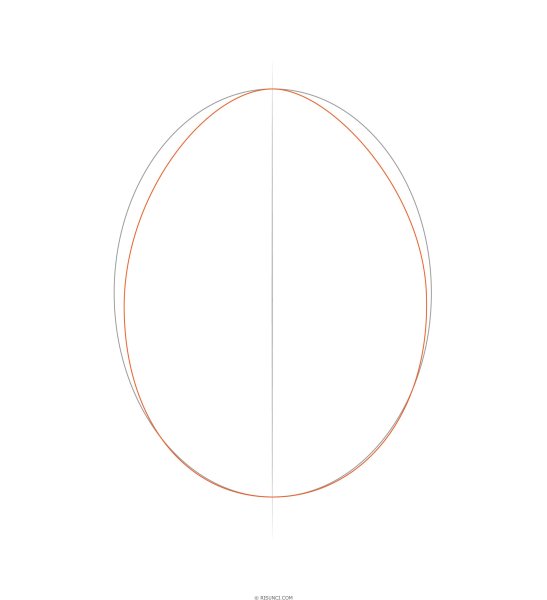 Нарисовать яйцо карандашом