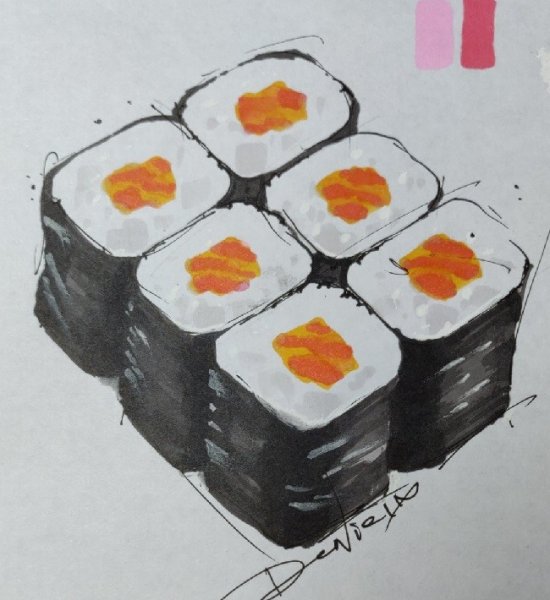 Легкие рисунки роллы