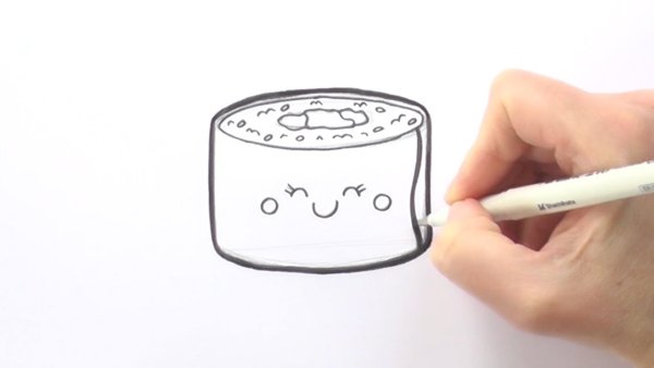 Картинки суши для срисовки простым карандашом