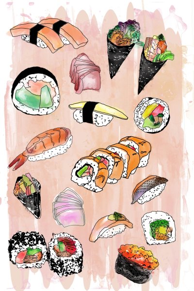 Суши рисунок
