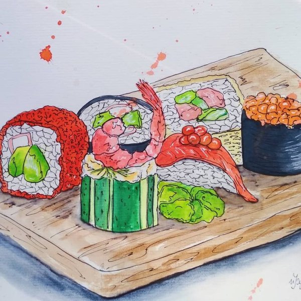 Роллы скетч