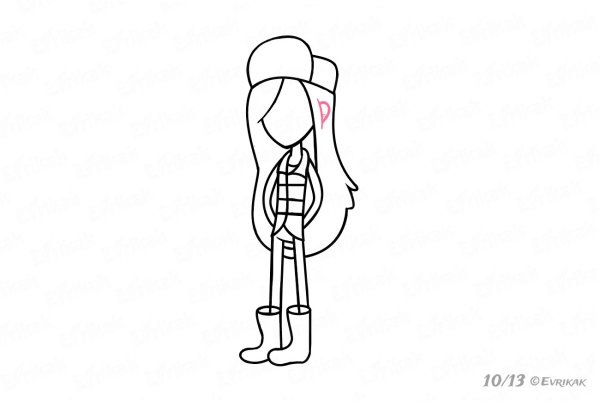 Венди рисунок карандашом