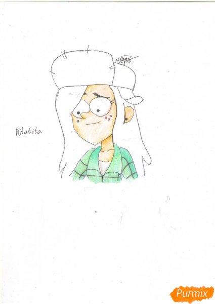 Венди Гравити Фолз карандашом