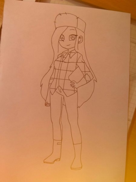 Раскраска Венди из Гравити Фолз аниме