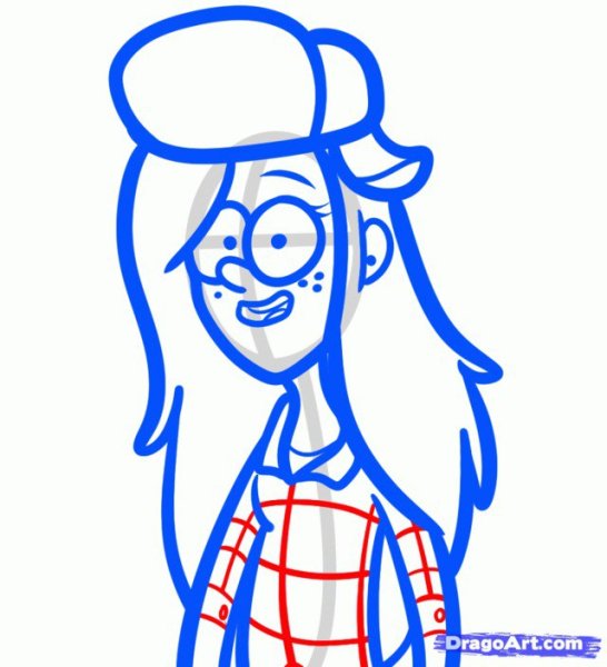 Поэтапное рисование Гравити Фолз