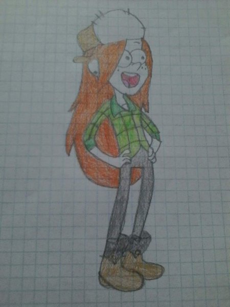 Венди из Гравити Фолз для срисовки