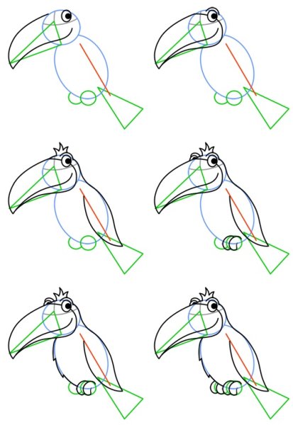 Как нарисовать тукана