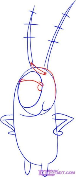 Планктон карандашом поэтапно