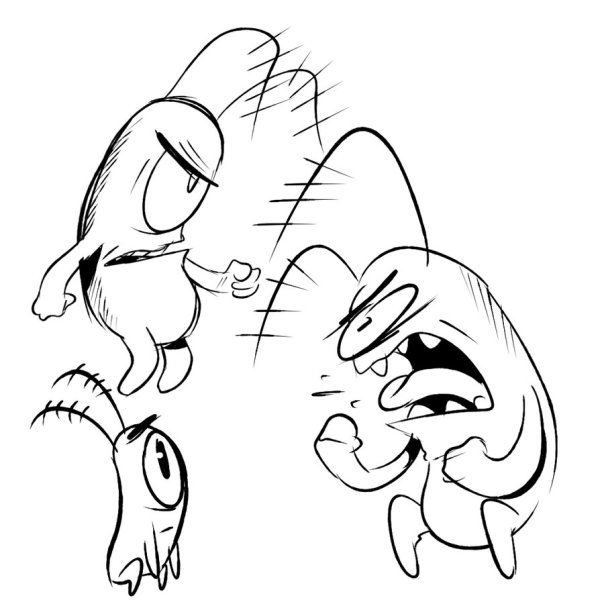 Планктон рисунок карандашом для срисовки