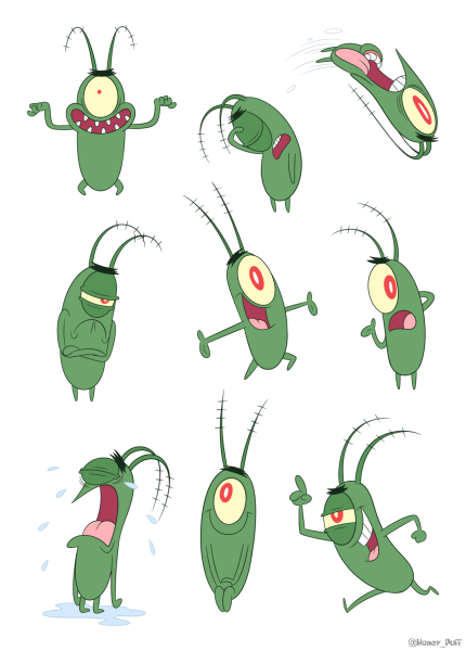 Рисунок планктона из Спанч Боба