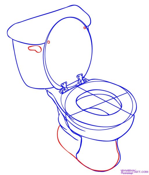 Унитаз рисование