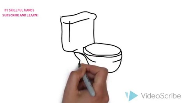Как нарисовать маленький туалет
