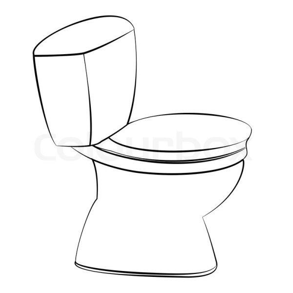 Унитаз карандашом