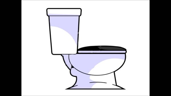 Унитаз сбоку вектор