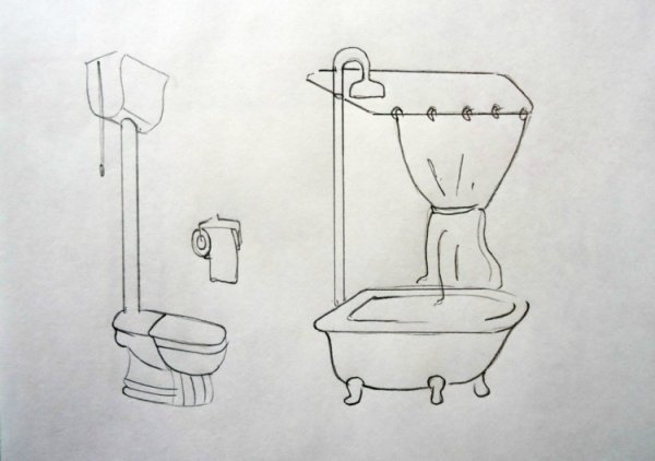 Туалетная комната рисунок