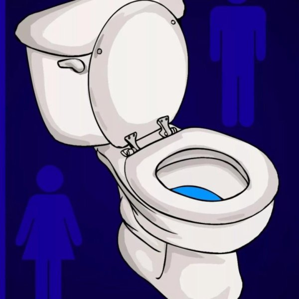 Унитаз нарисованный