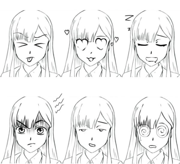 Аниме эмоции для рисования