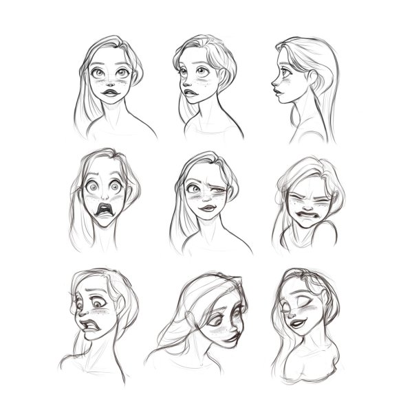 Скетчи персонажей эмоции