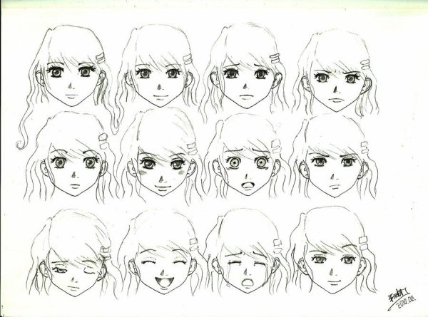 Стили рисования лица аниме