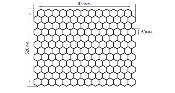 Размер пчелиной соты