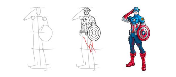 Рисование моряка для детей