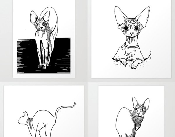 Сфинкс графический рисунок