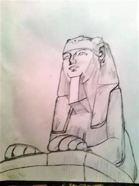 Поэтапное рисование сфинкса