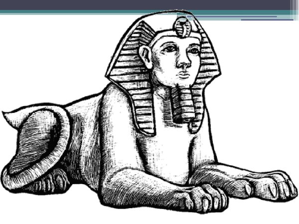 Сфинкс статуя в Египте рисунок