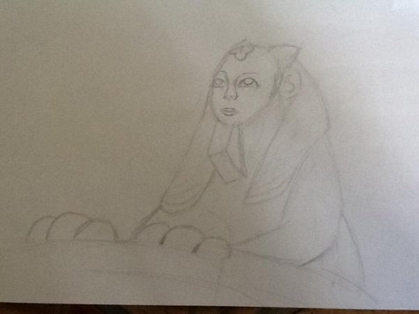 Поэтапное рисование сфинкса