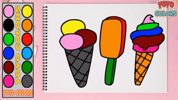 Глазки мороженого карандашом