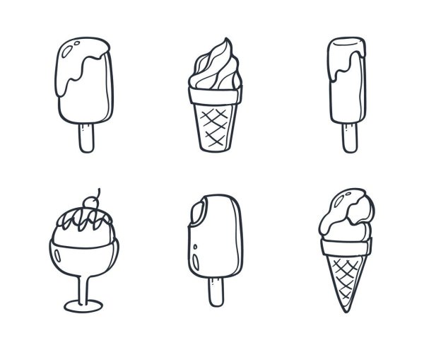 Раскраска мороженое